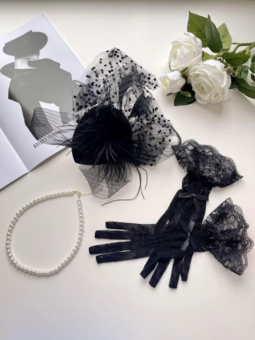 Elegant Feather Fascinator Hat with Veil for Tea Parties, Weddings & Events